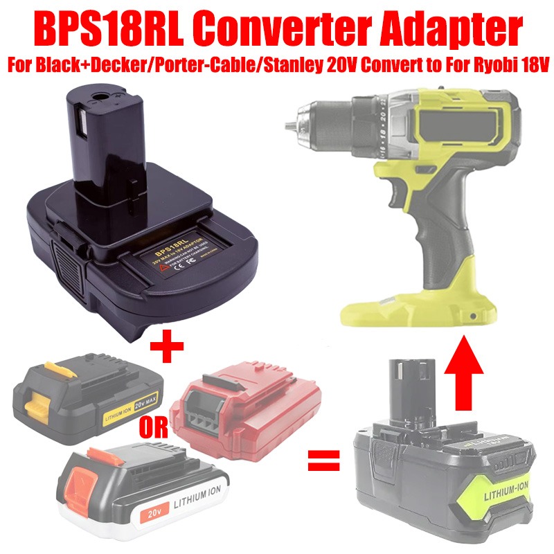 Black+Decker Tool Cordless - محول بطارية ALASICKA BPS18RL لبلاك +
