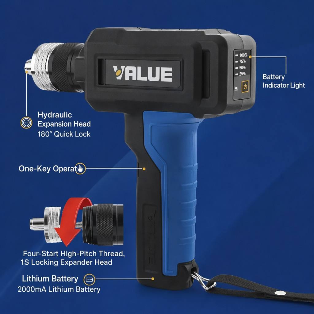 Tools Youtube - موسع أنابيب التبريد VALUE Power Tube