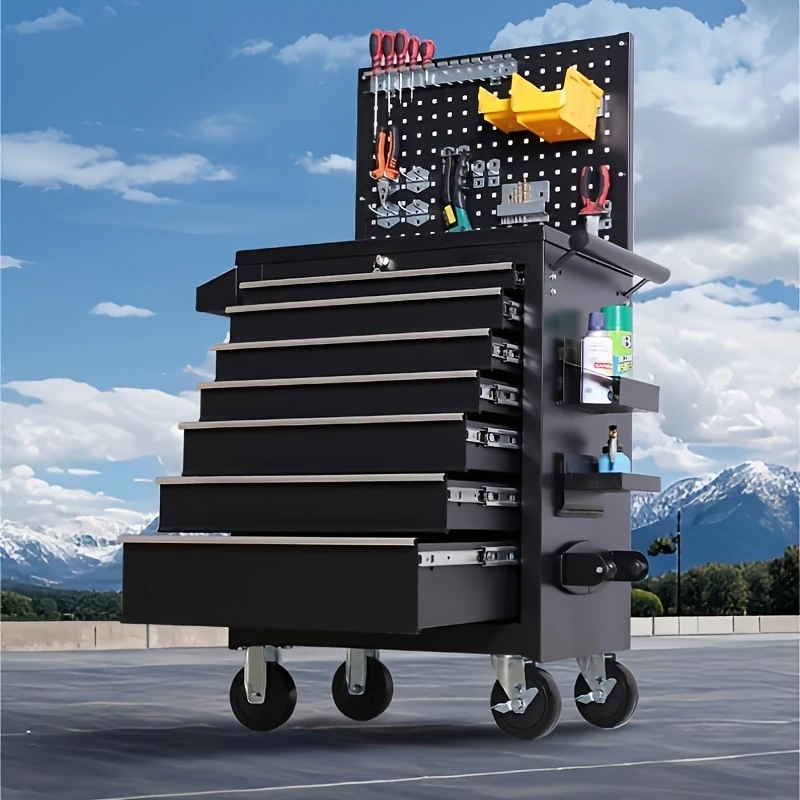 Tools Trolley For Workshop - عربة أدوات معدنية متينة بـ 7