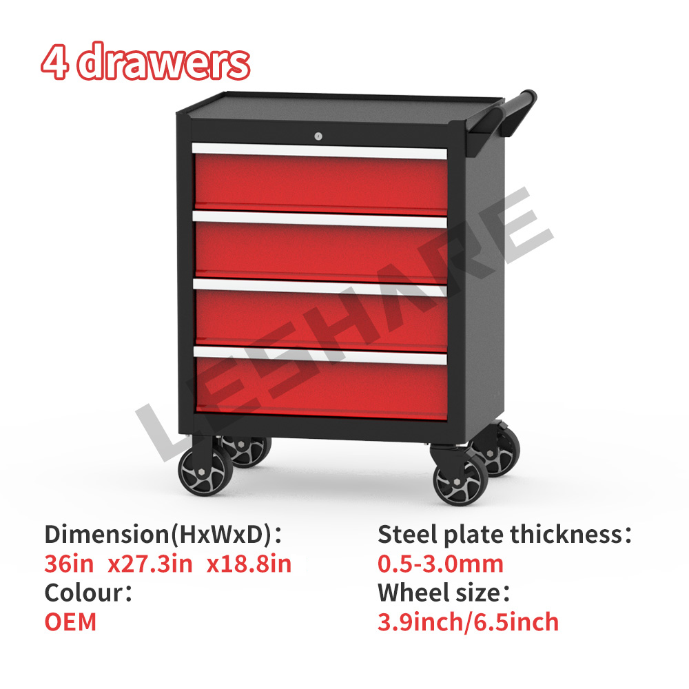 خزانة أدوات معدنية رخيصة بـ 4  - مراجعة Tools Trolley For Workshop وسعره