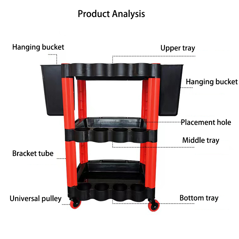 عربة بثلاث طبقات للسيارة ، تخز - مراجعة Tools Trolley For Workshop وسعره