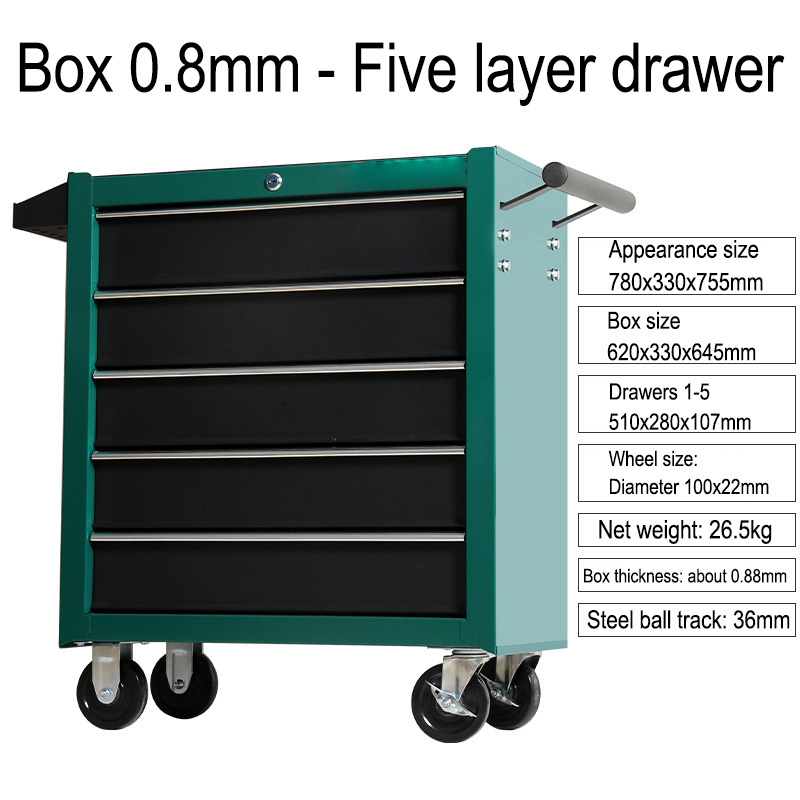 صندوق أدوات تخزين بخمسة أدراج  - مراجعة Tools Trolley For Workshop وسعره