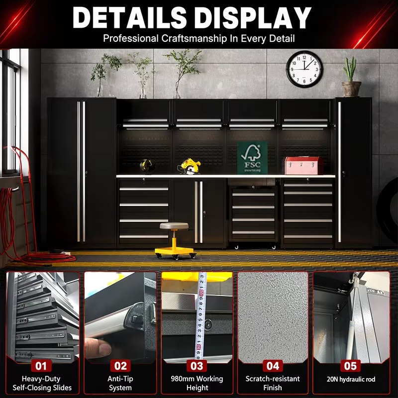 مجموعة خزائن أدوات قابلة للتخص - مراجعة Tools Trolley For Workshop وسعره