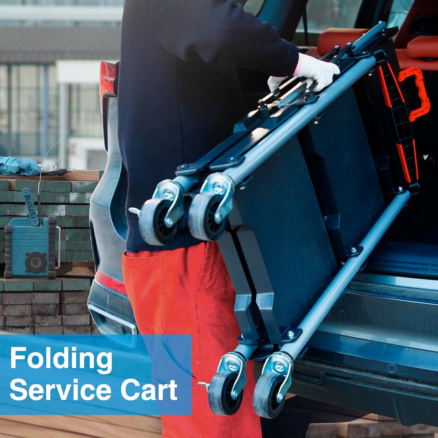 عربة خدمة قابلة للطي بثلاثة أر - مراجعة Tools Trolley For Workshop وسعره