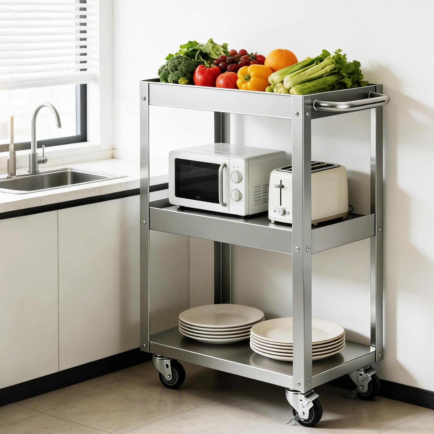 عربة خدمة متحركة من الفولاذ ال - مراجعة Tools Trolley For Workshop وسعره
